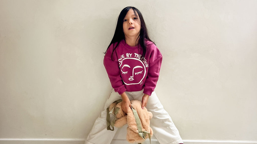 little berry pink LOVE BY THE MOON loose fit
