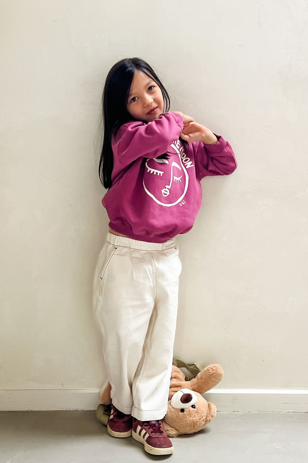 little berry pink LOVE BY THE MOON loose fit