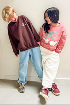 little cranberry I CHERISH YOU sweatshirt loose fit