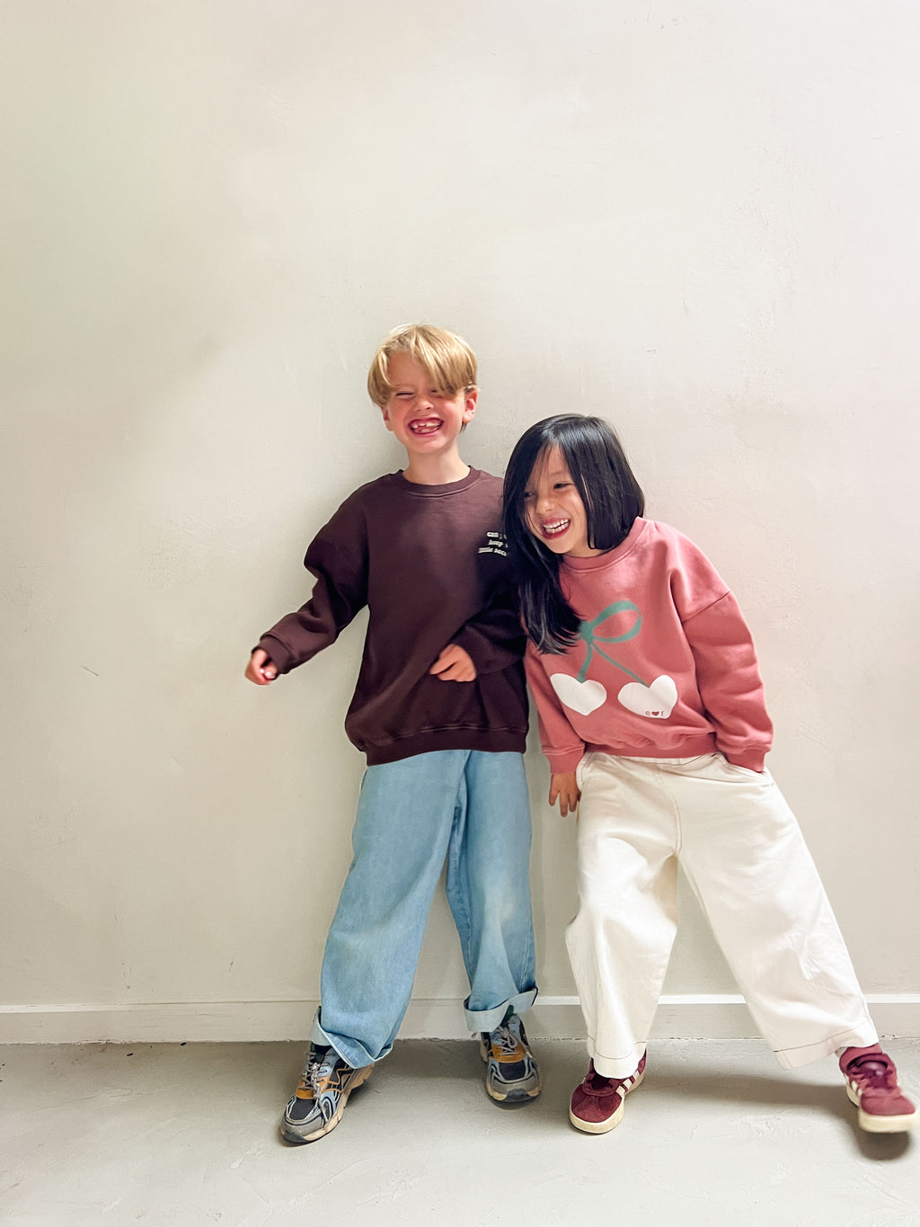 little cranberry I CHERISH YOU sweatshirt loose fit