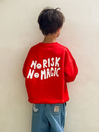 little fiery red NO RISK NO MAGIC loose fit