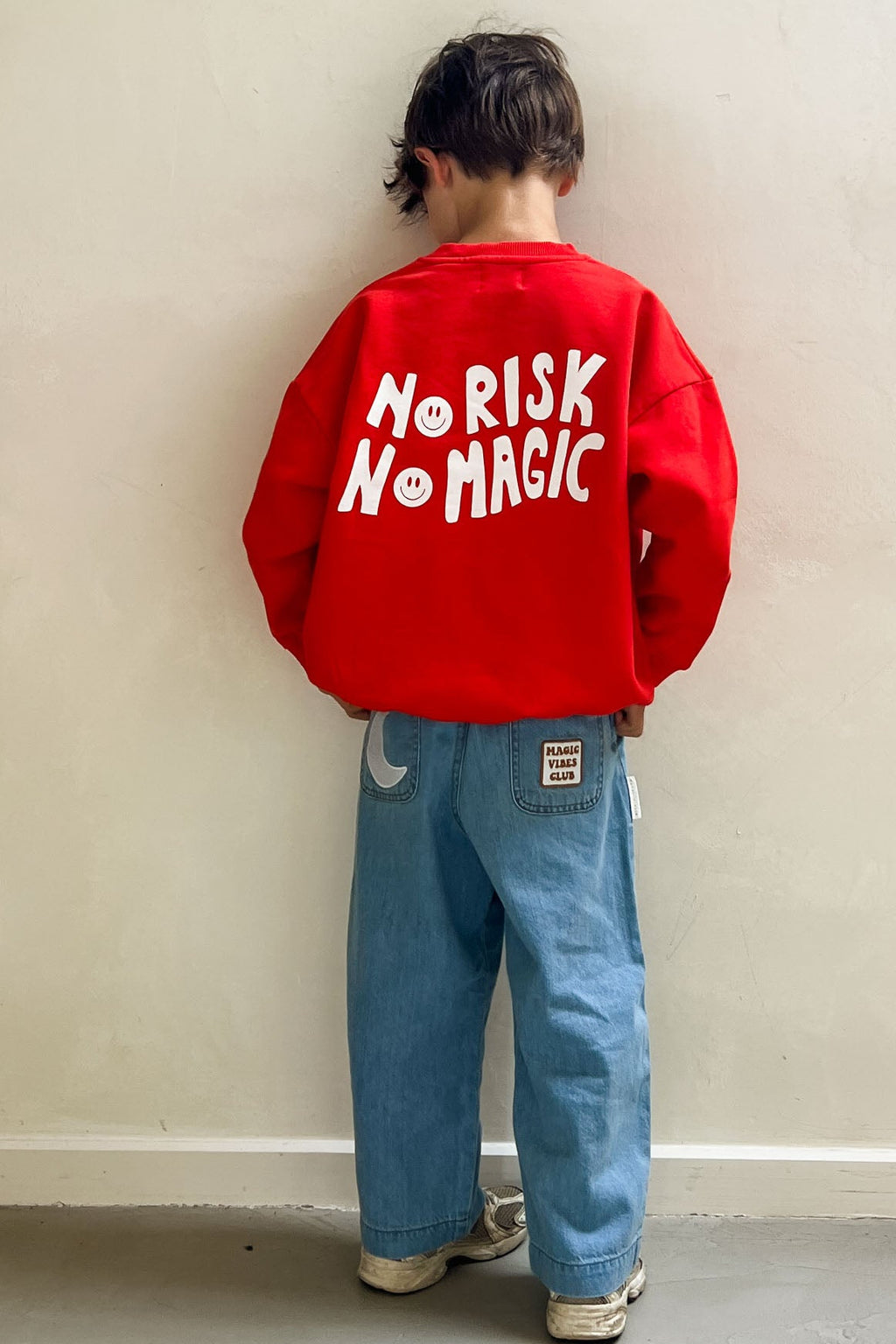 little fiery red NO RISK NO MAGIC loose fit