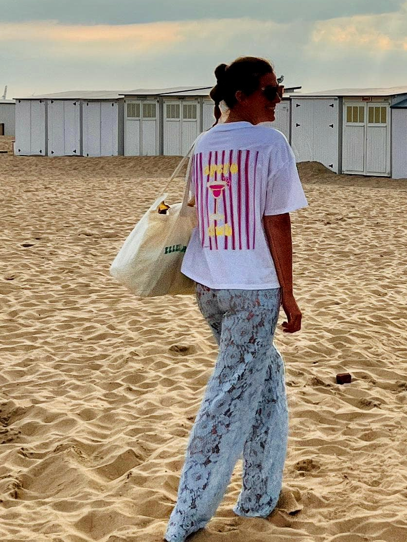 white APERO CLUB loose fit