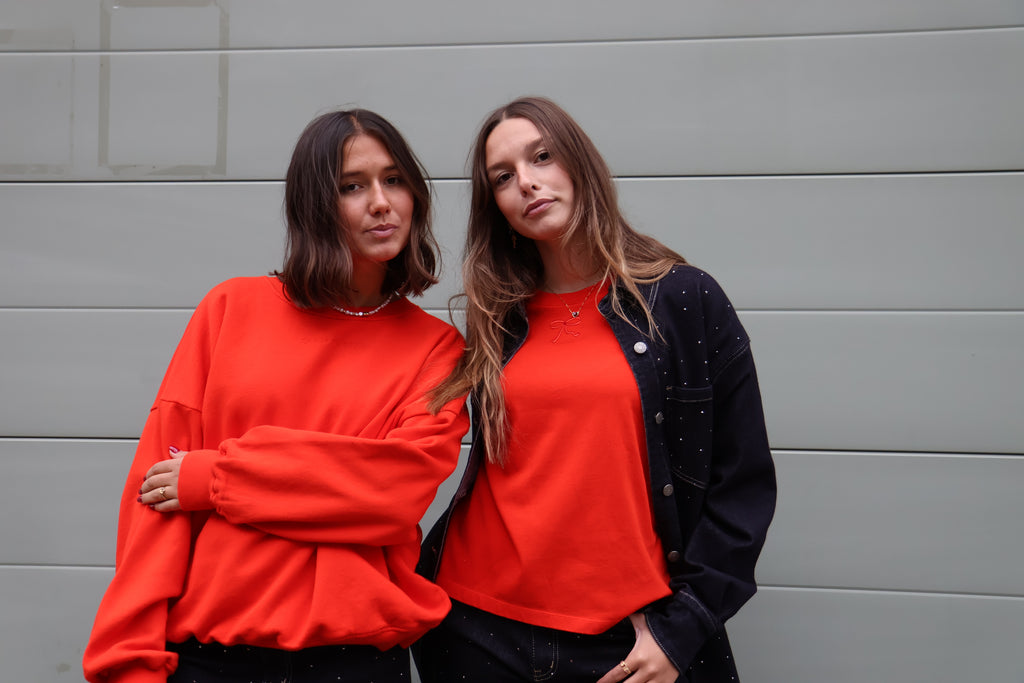 fiery red NO RISK NO MAGIC loose fit