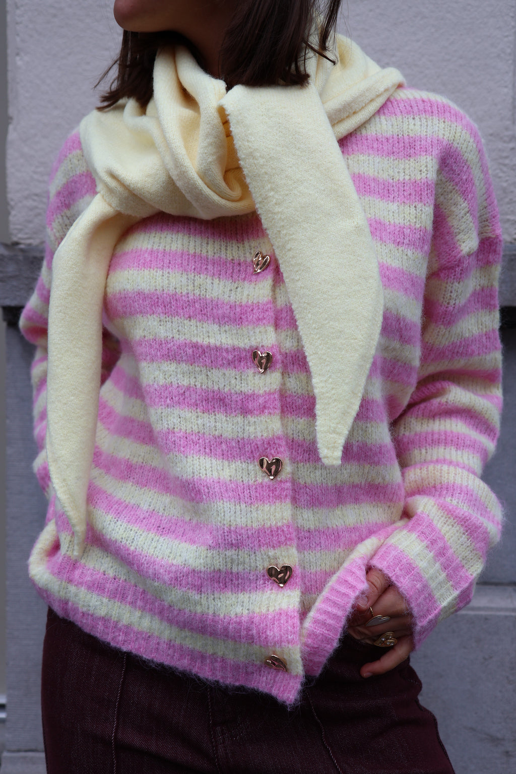 butter yellow SCARF triangle