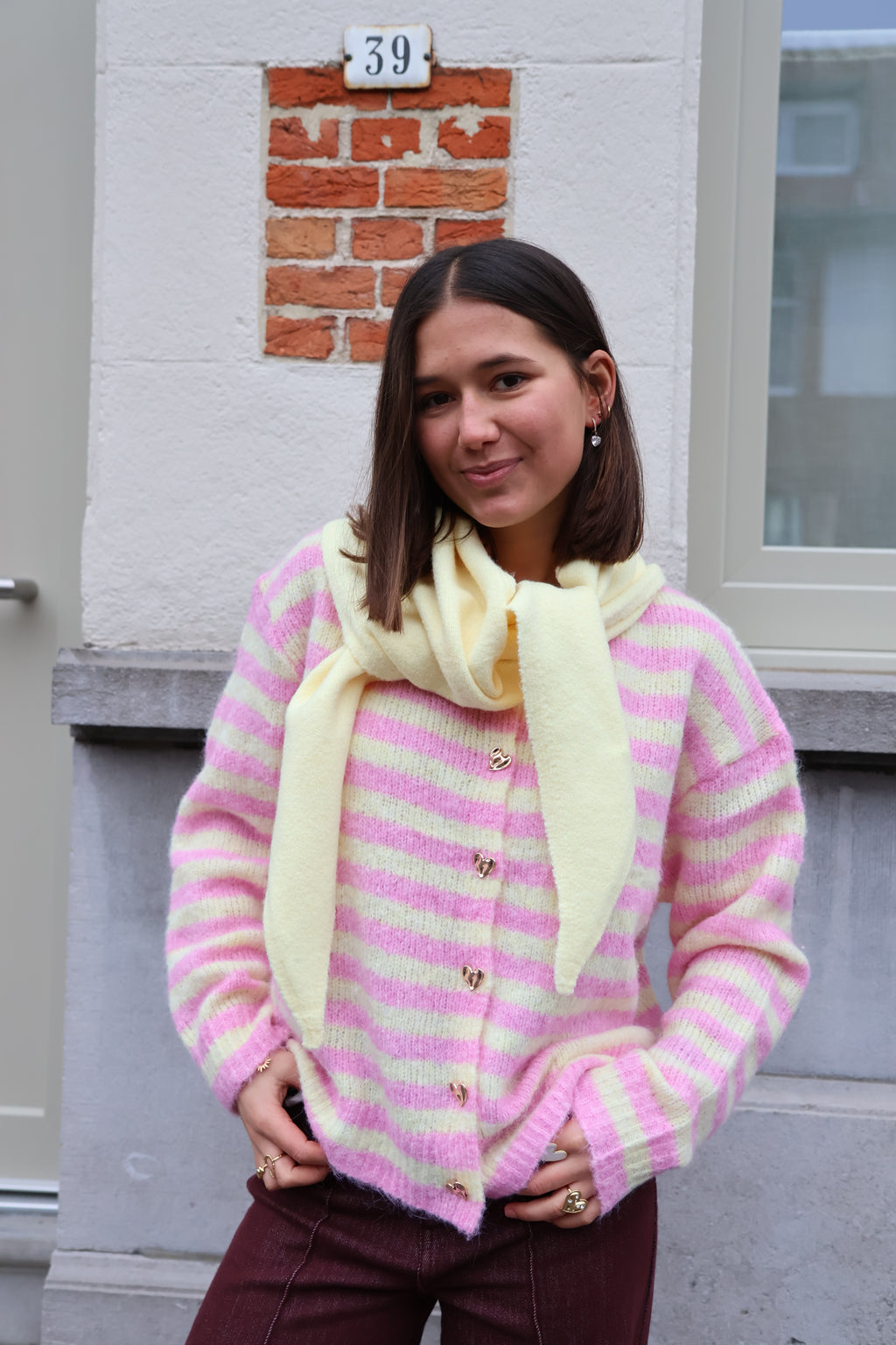 butter yellow SCARF triangle
