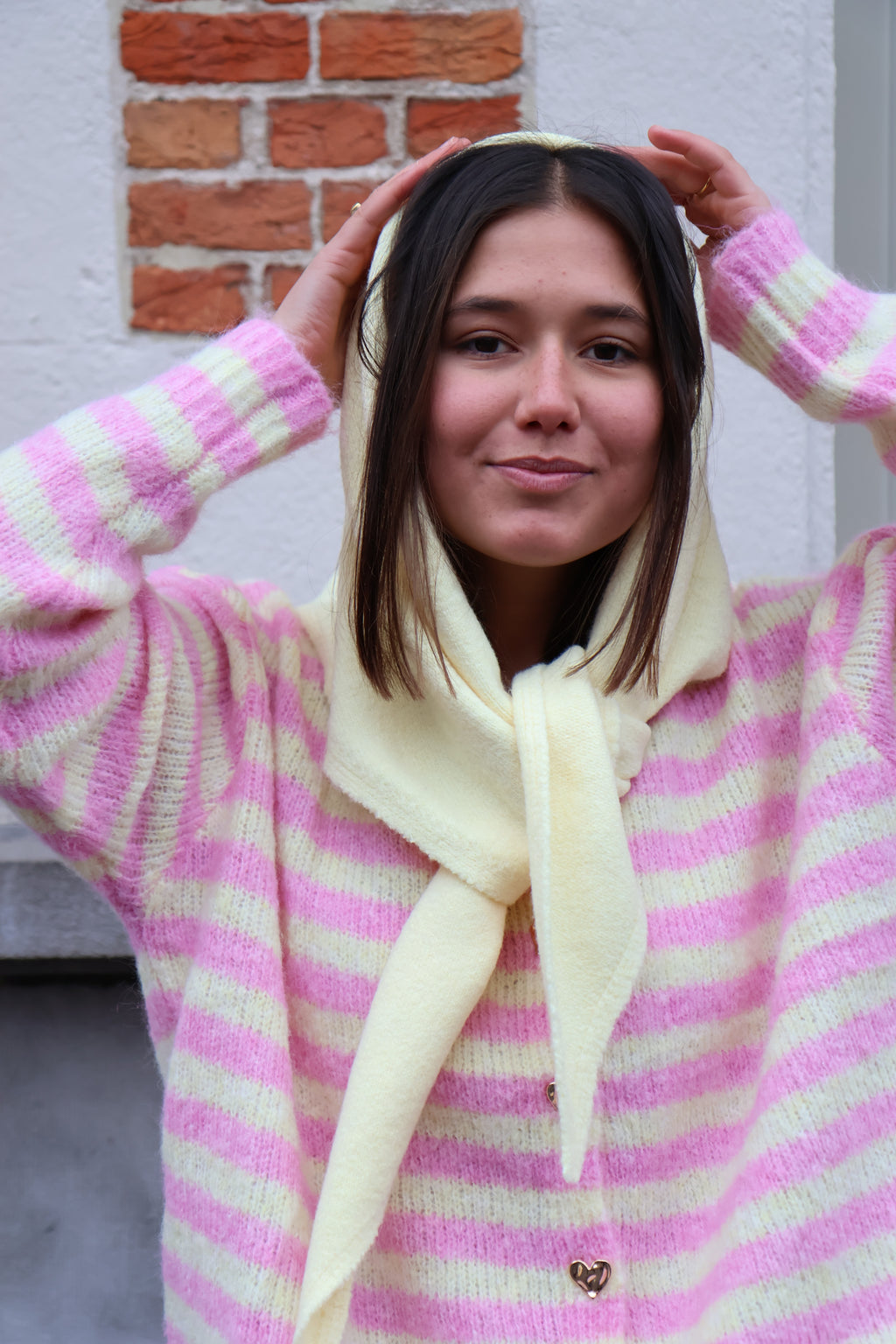 butter yellow SCARF triangle