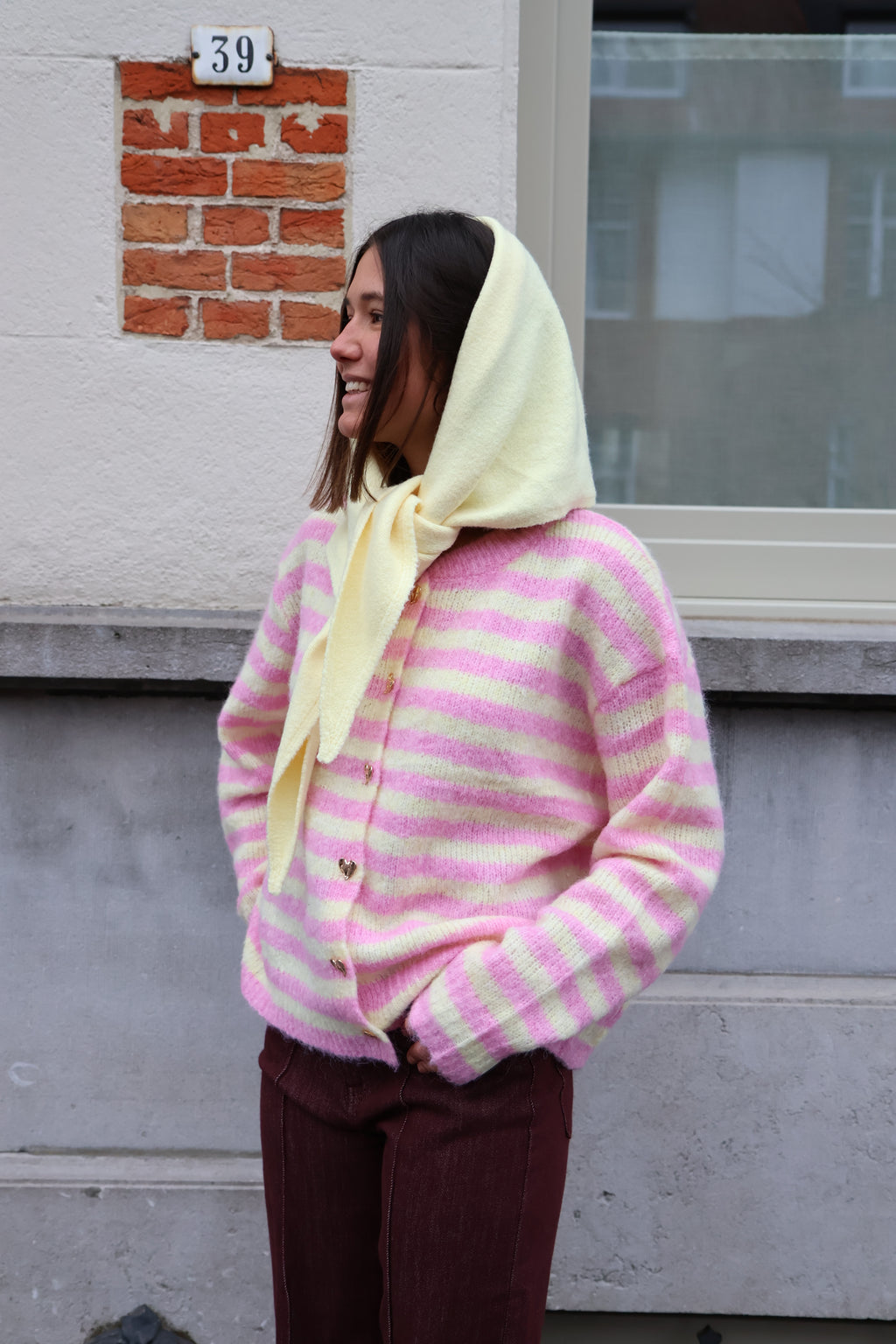 butter yellow SCARF triangle