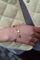 red HEART ROYAL charm bracelet