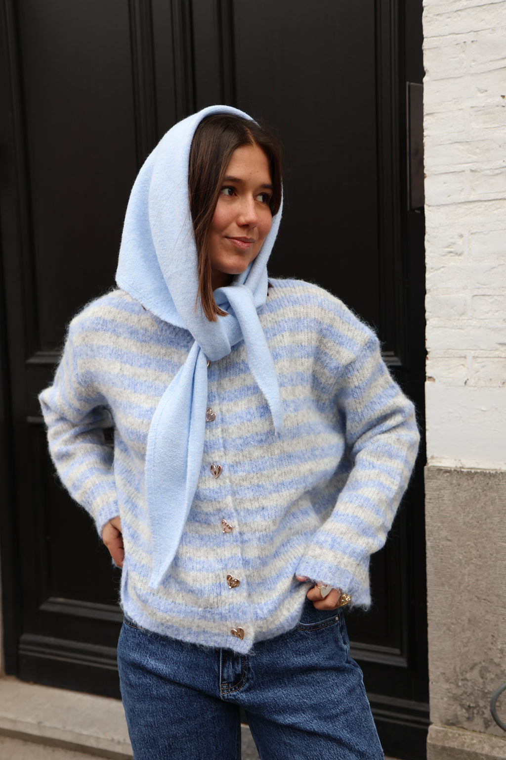 baby blue SCARF triangle