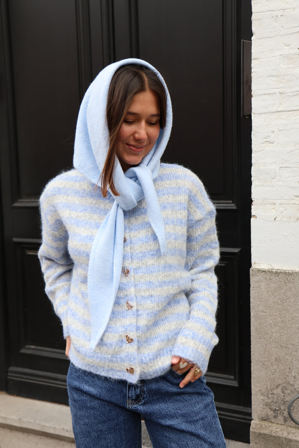 baby blue SCARF triangle