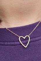 violet OPEN HEART necklace