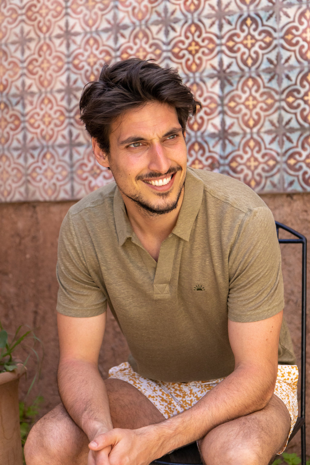 polo linen SUNRISE green