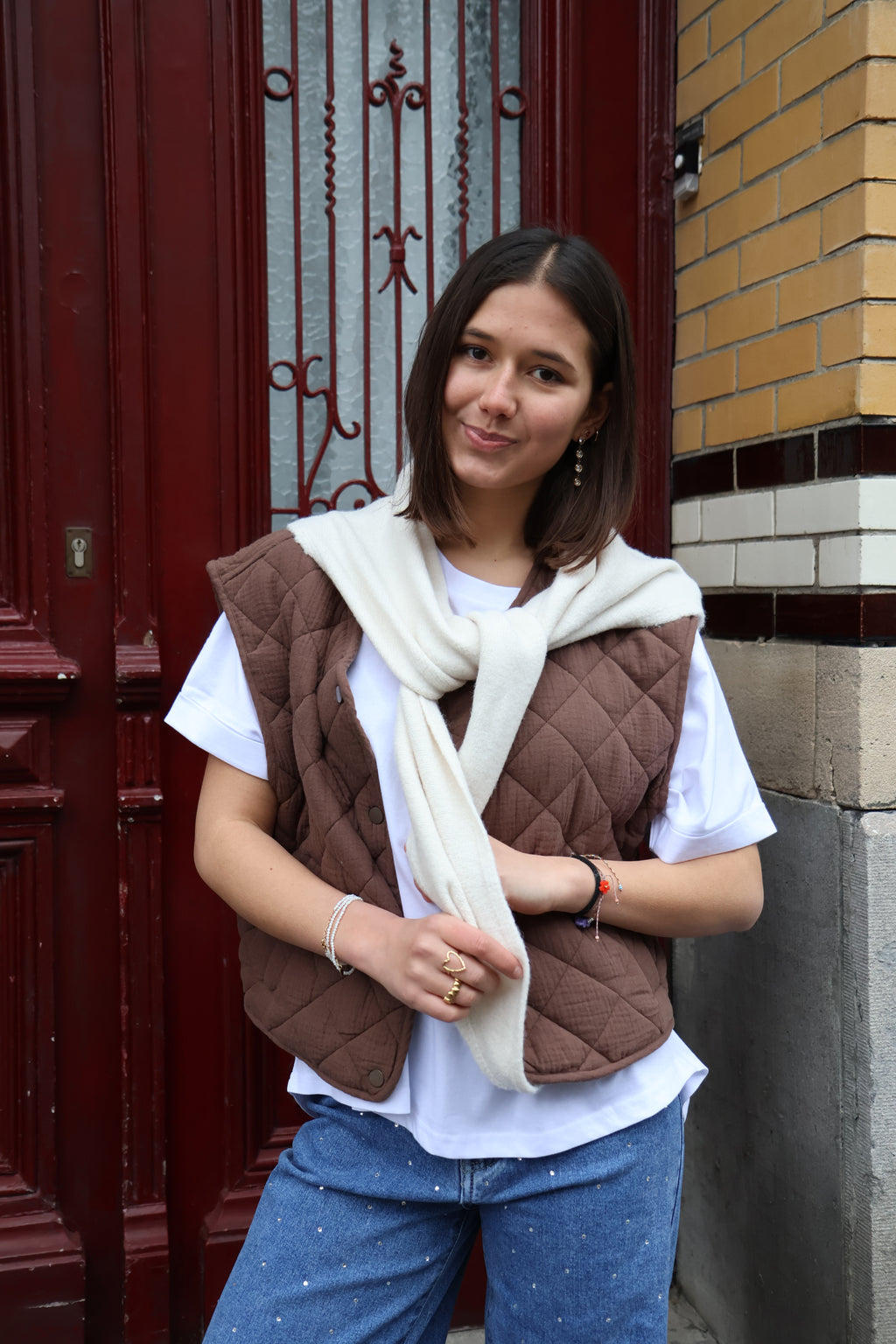 beige SCARF triangle