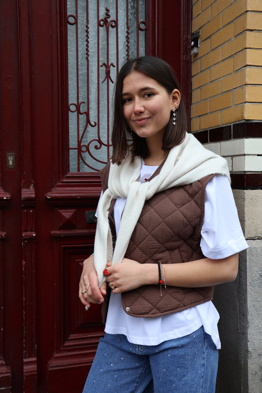 beige SCARF triangle