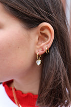 ROUNDED HEART diamond earrings