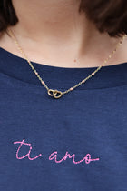 old pink CONNECTED HEART necklace