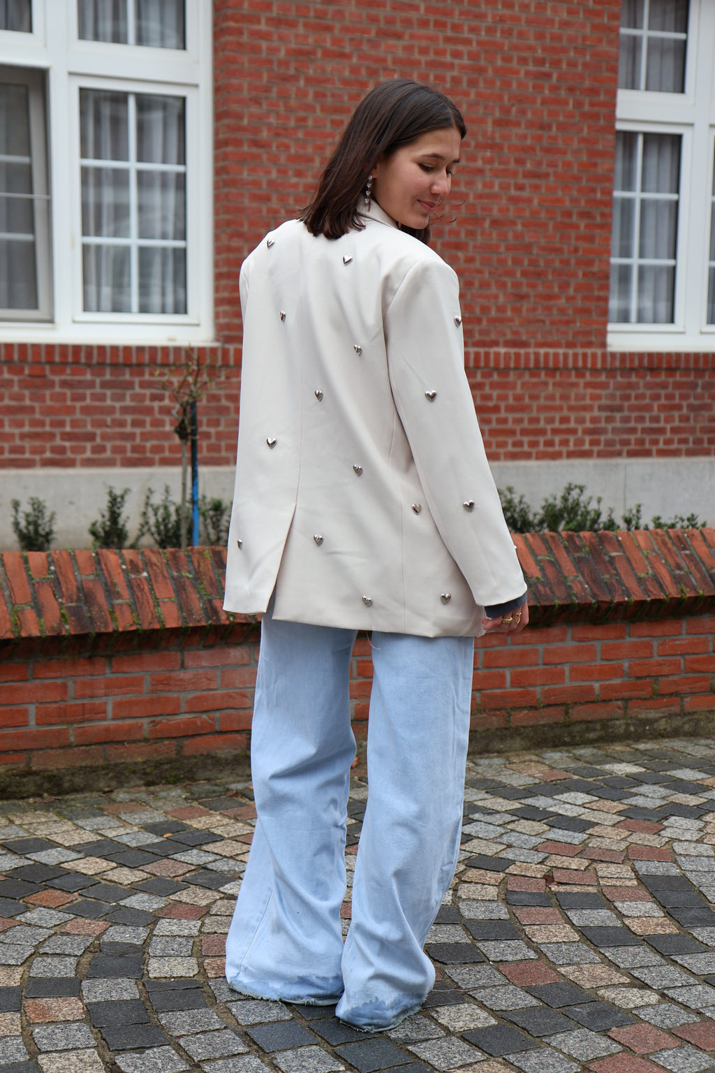 HEARTS blazer beige