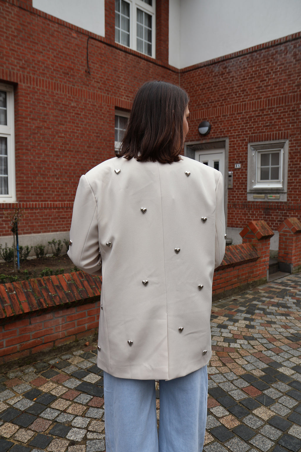 HEARTS blazer beige