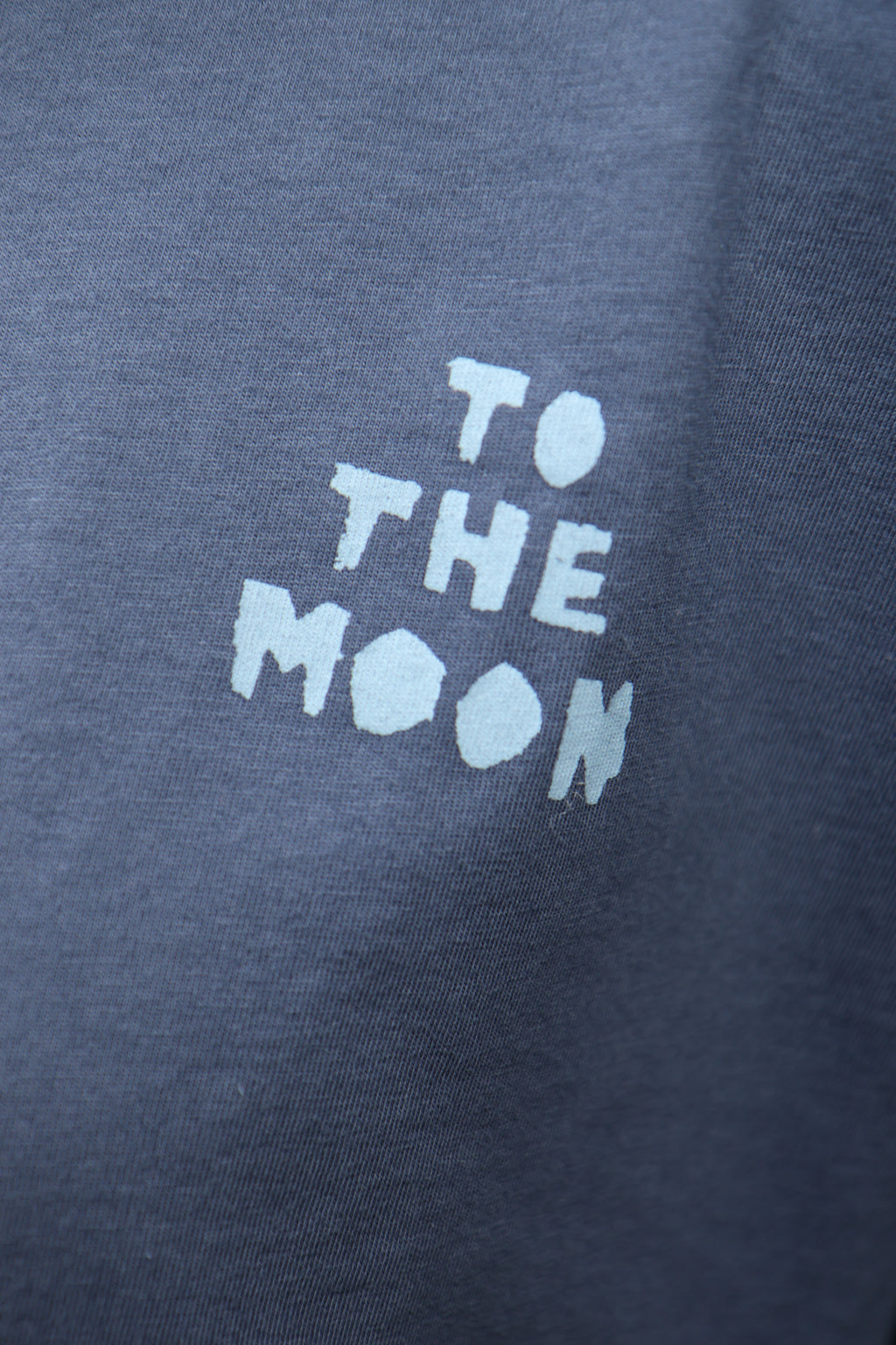 ink blue TO THE MOON loose fit t-shirt