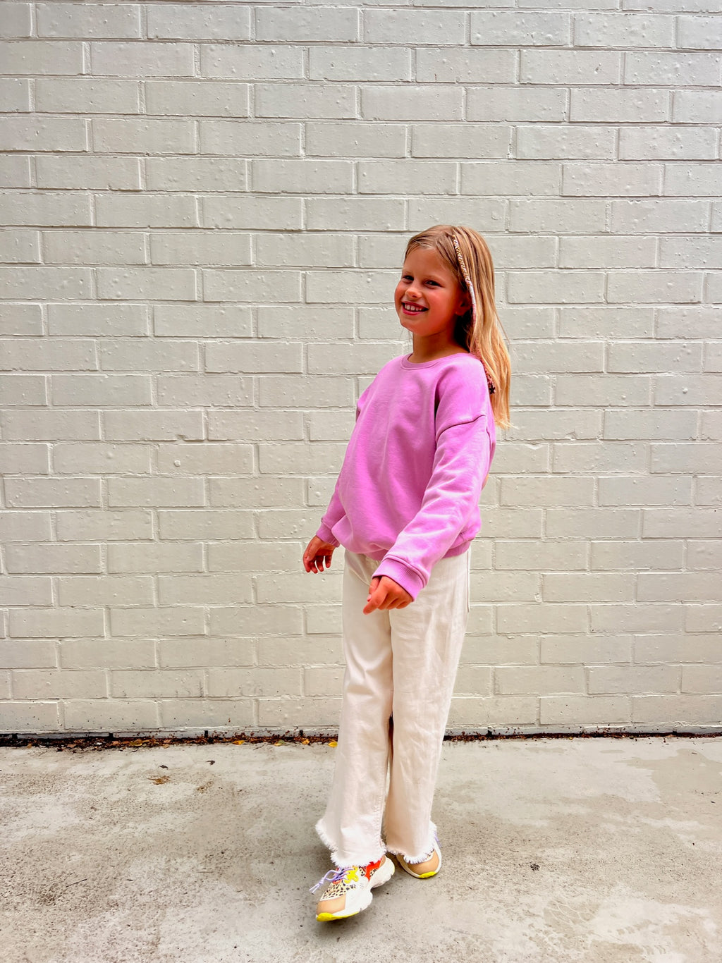 little pink CLUB SOLEIL sweatshirt loose fit