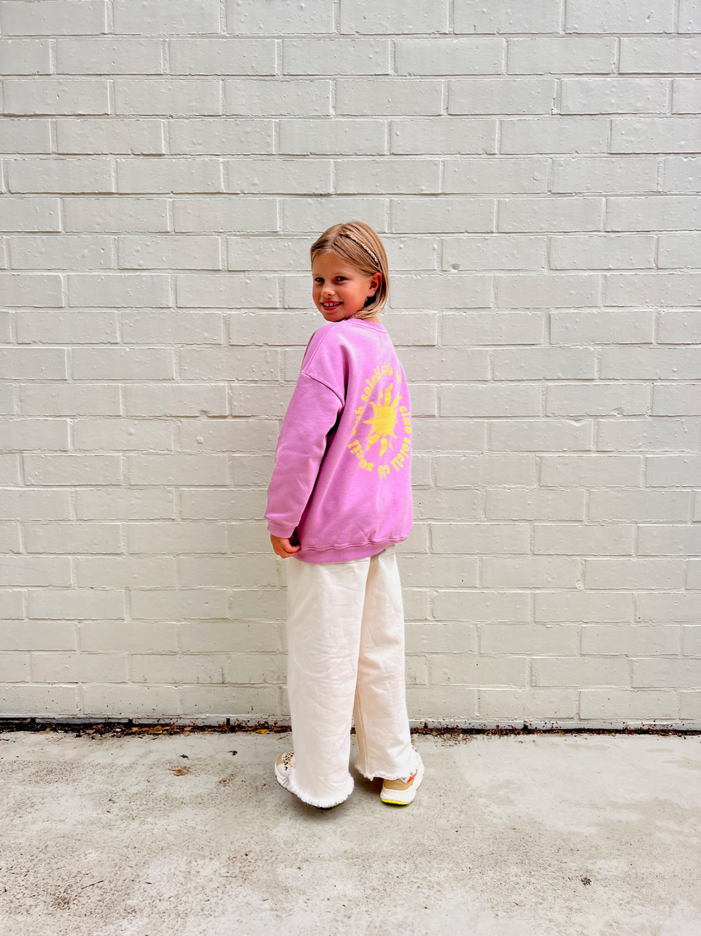 little pink CLUB SOLEIL sweatshirt loose fit