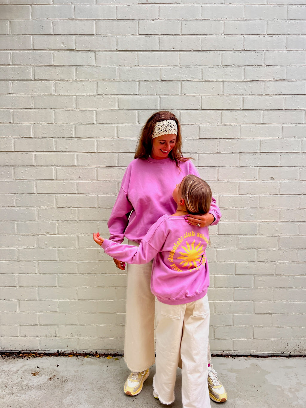 little pink CLUB SOLEIL sweatshirt loose fit