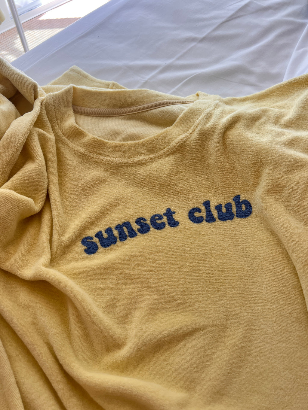 terry SUNSET CLUB sweatshirt loose fit