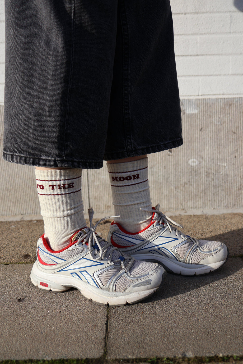 grey melange TO THE MOON socks