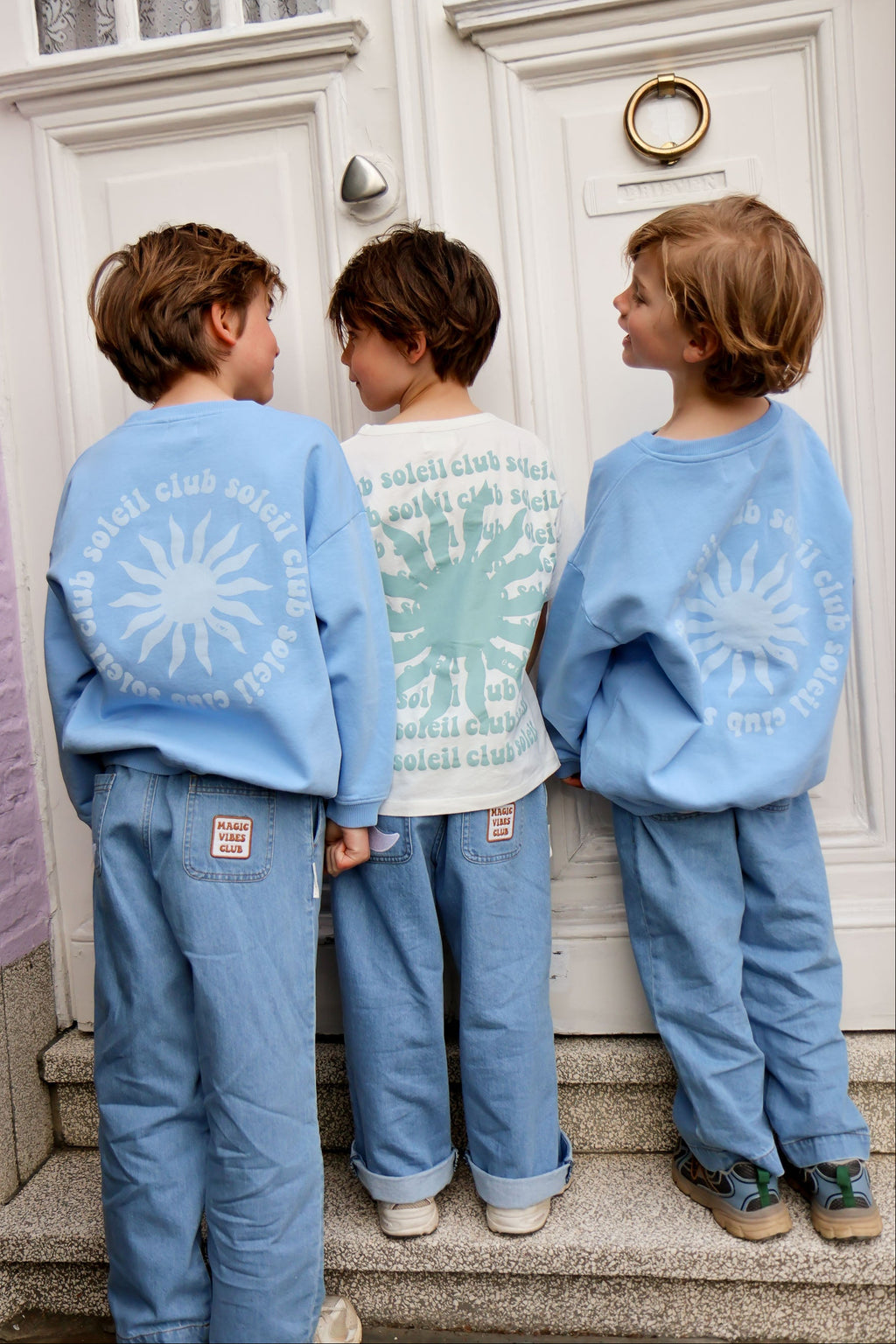 little light blue CLUB SOLEIL SUN sweatshirt loose fit