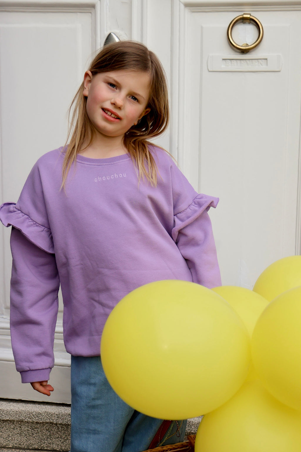 lila CHOUCHOU ruffle sweatshirt loose fit