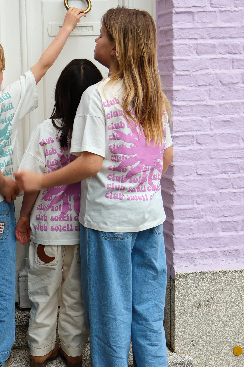 little pink CLUB SOLEIL t-shirt loose fit