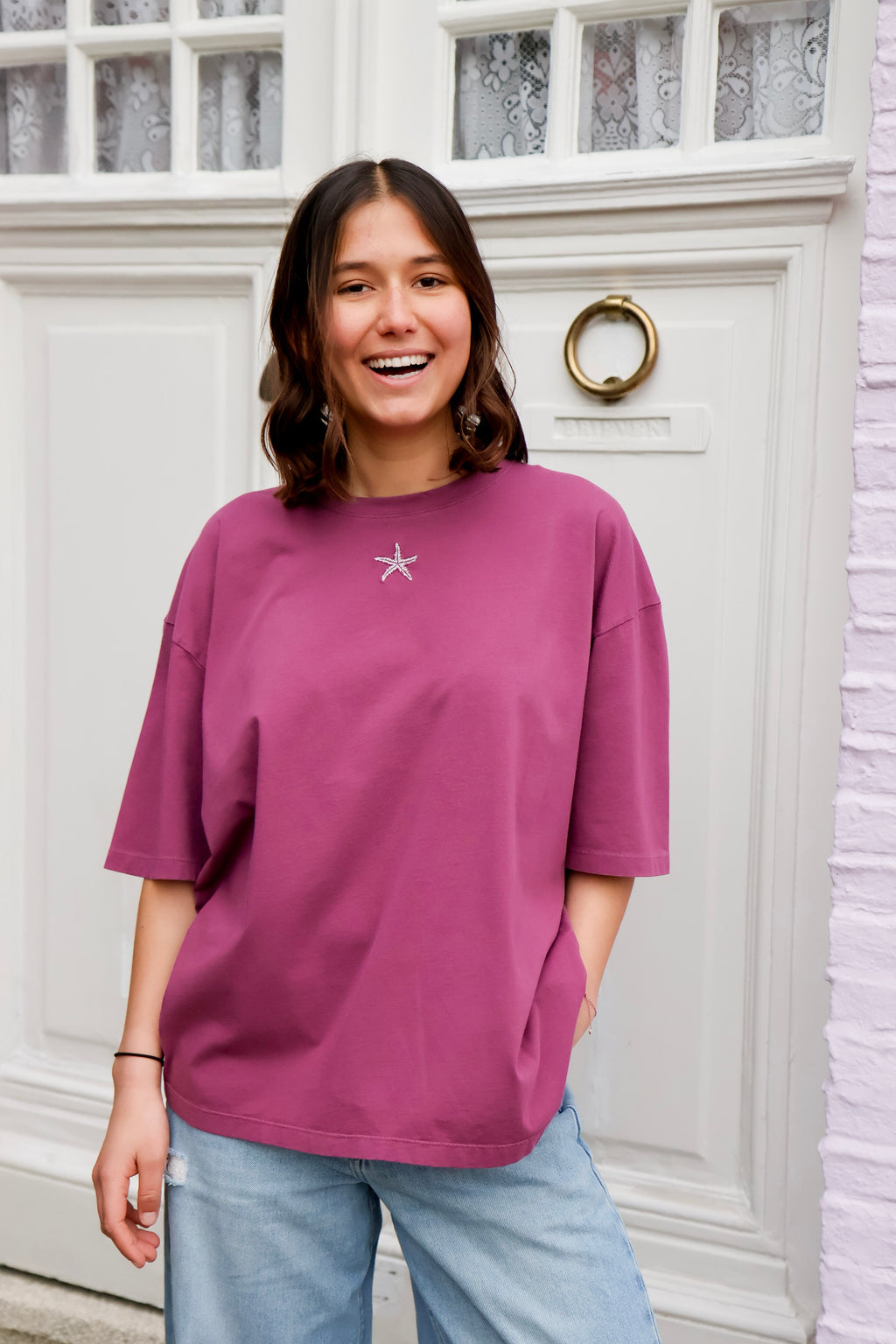 purple STARFISH t-shirt loose fit