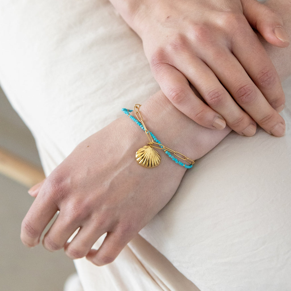 double pearls shell BRACELET
