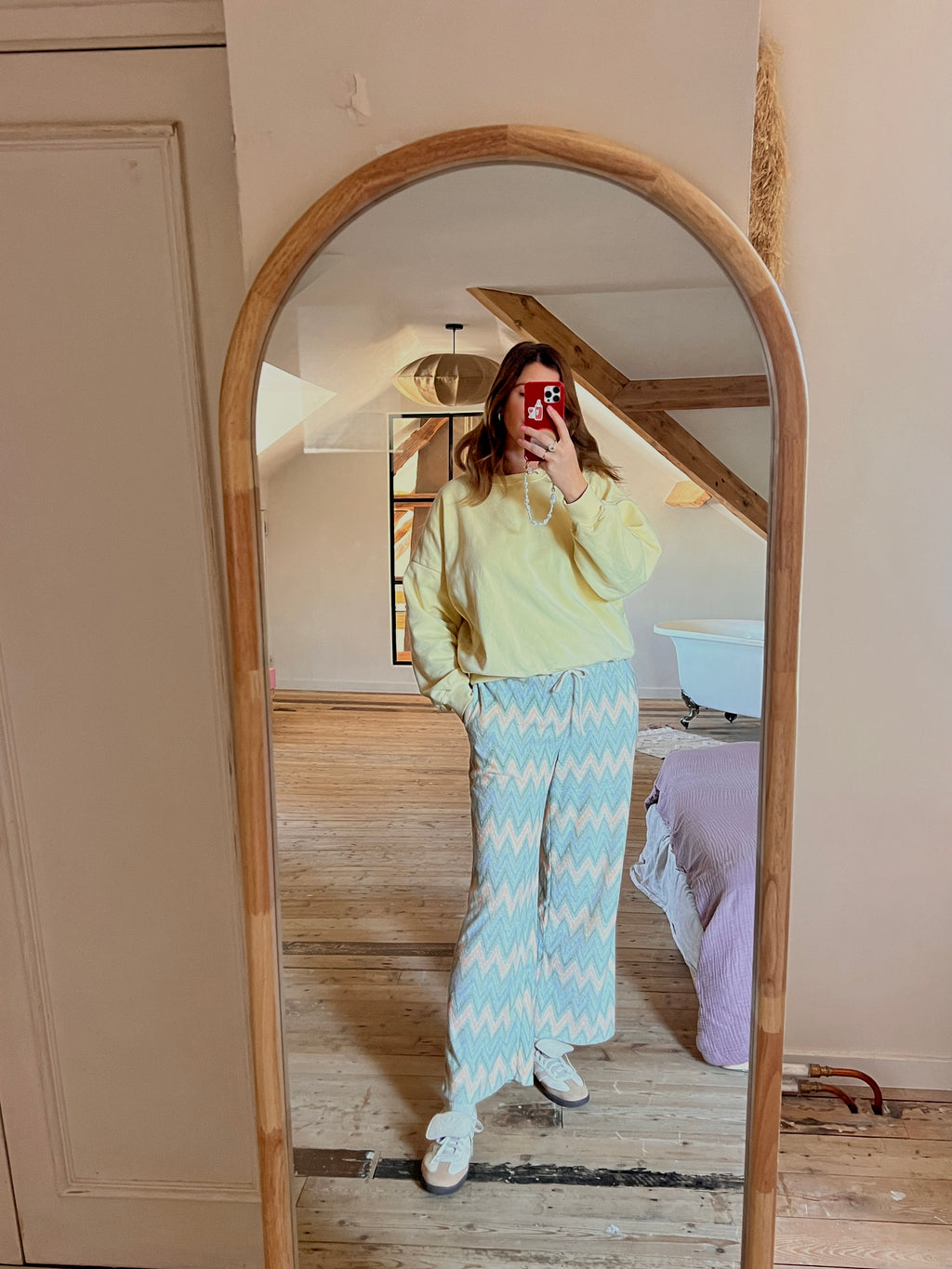OLIVIA terry pants MATCHA