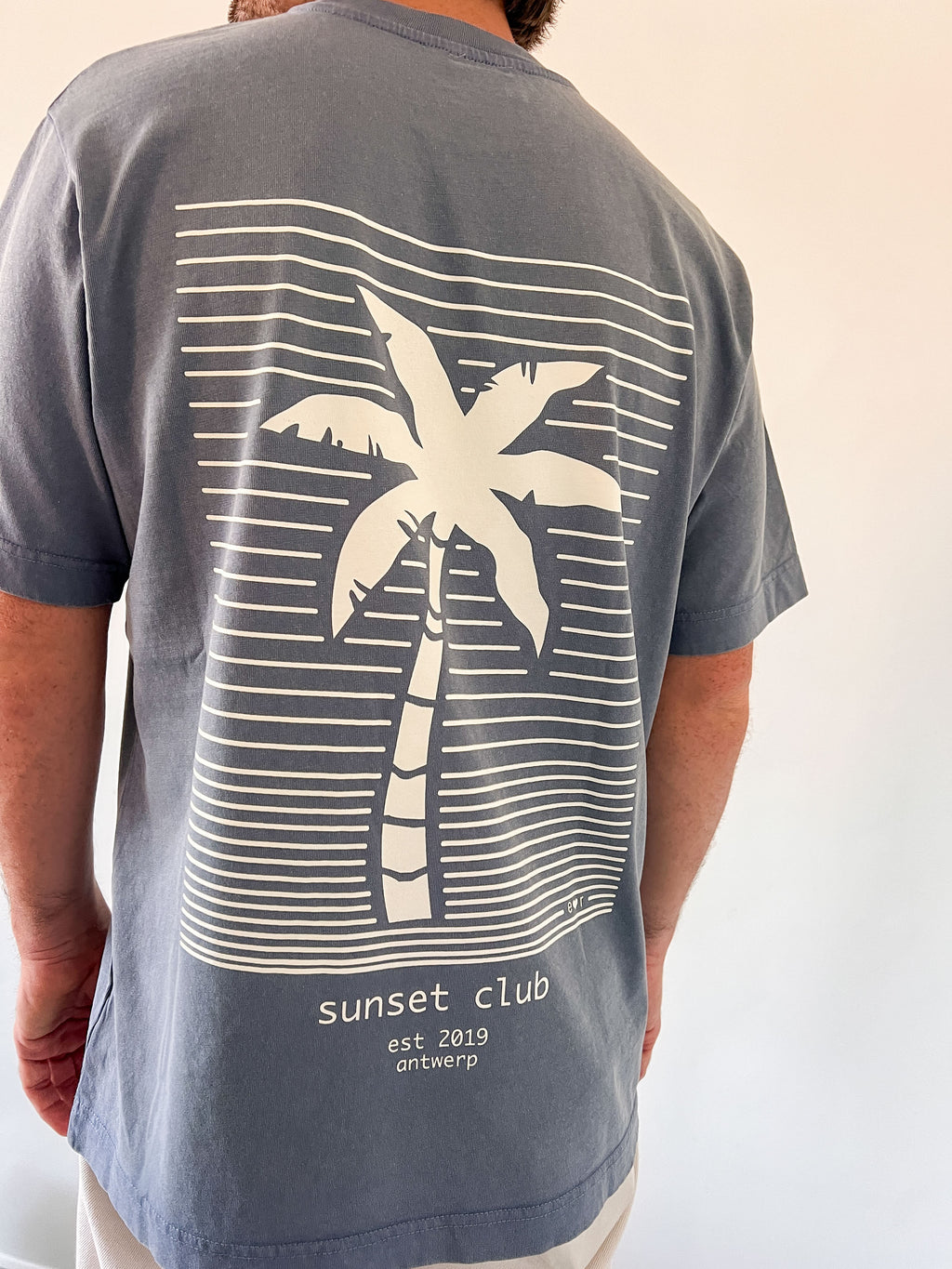 men washed grey PALMTREE t-shirt (loose fit)