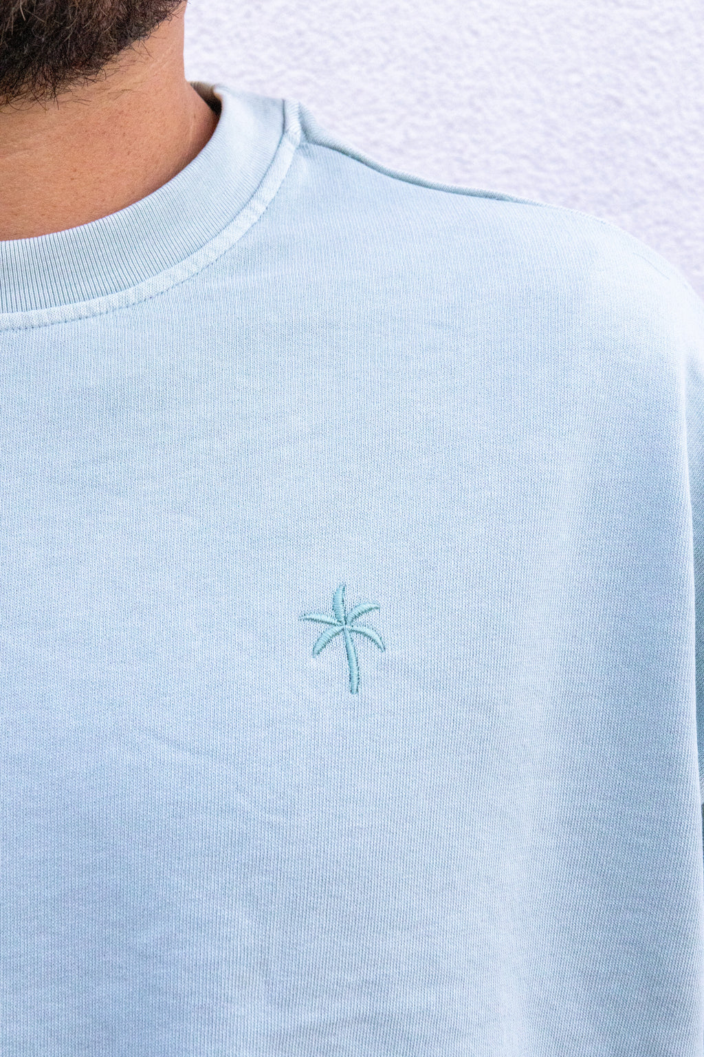 tropical blue PALMTREE loose fit