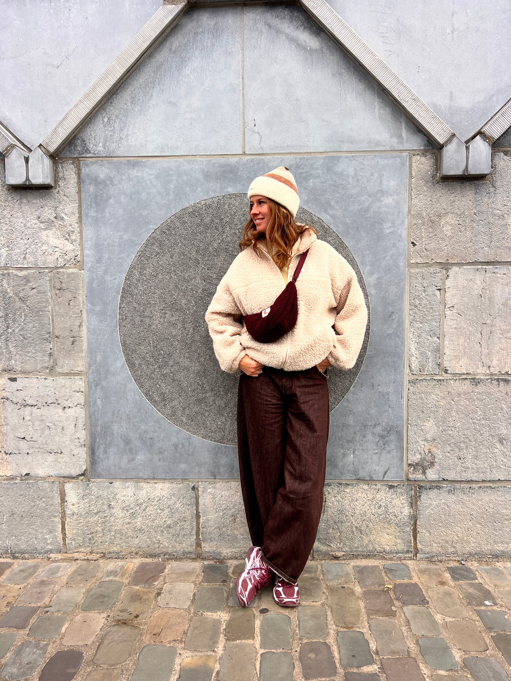 beige MULTICOLOR beanie