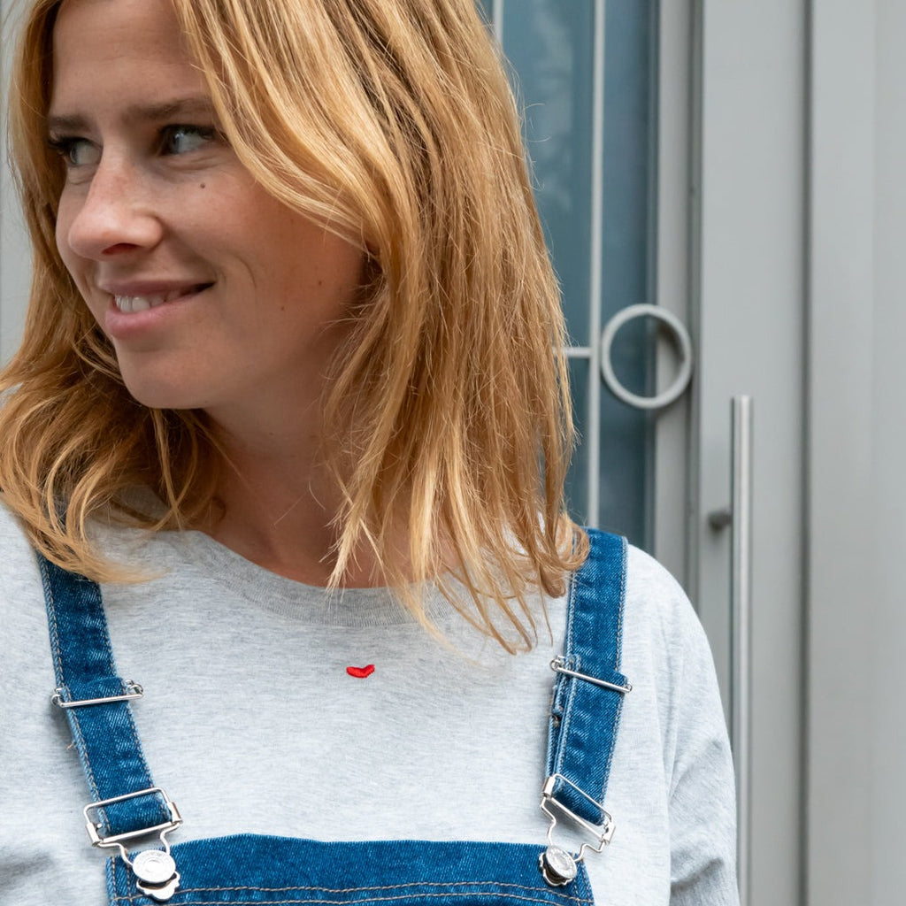 mighty grey LITTLE HEART loose fit