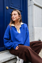 santorini blue sweatshirt polo MOON