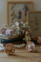 peach & lila HEARTS PACIFIER