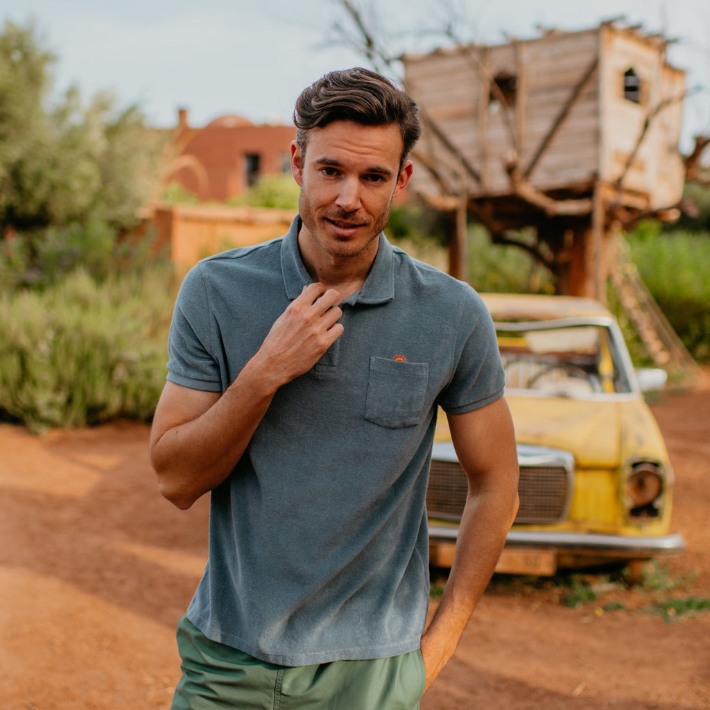 polo SUNRISE mineral grey terry