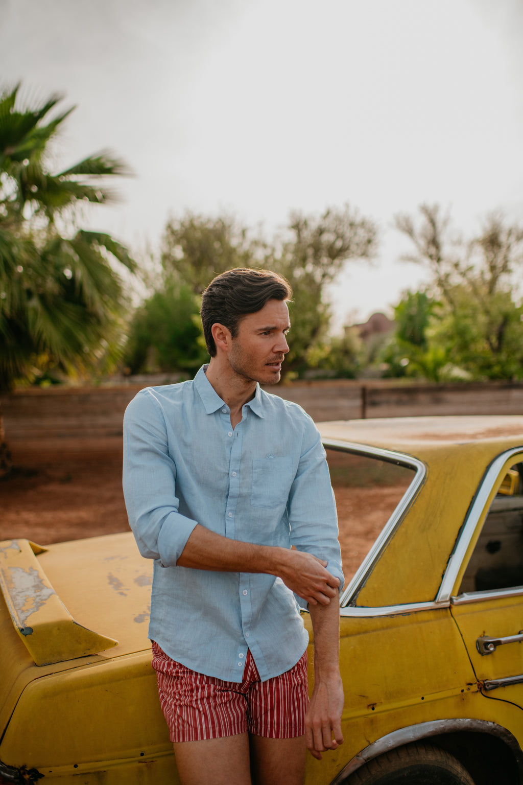 light blue SUNRISE shirt