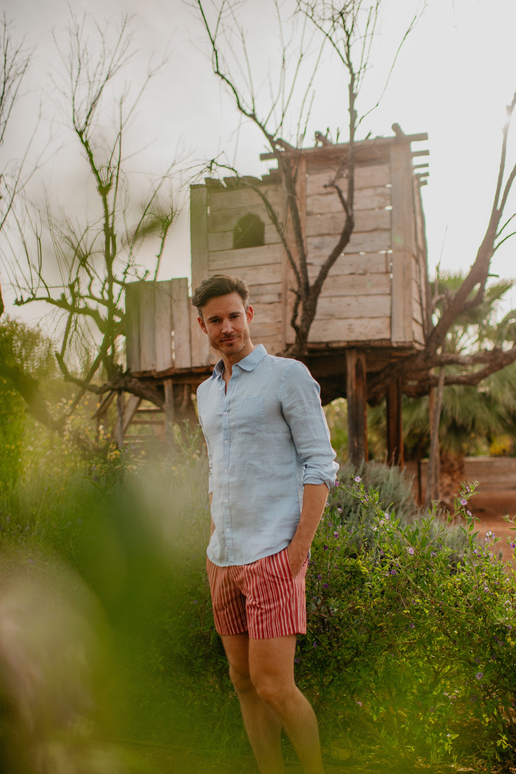 light blue SUNRISE shirt