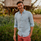 light blue SUNRISE shirt