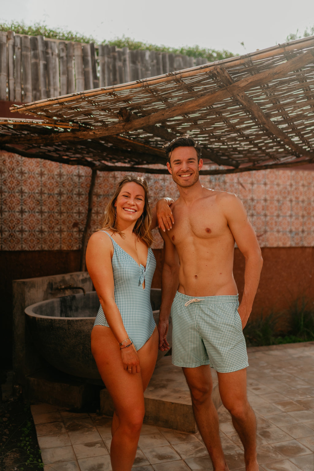 VICHY GREEN bathing suit