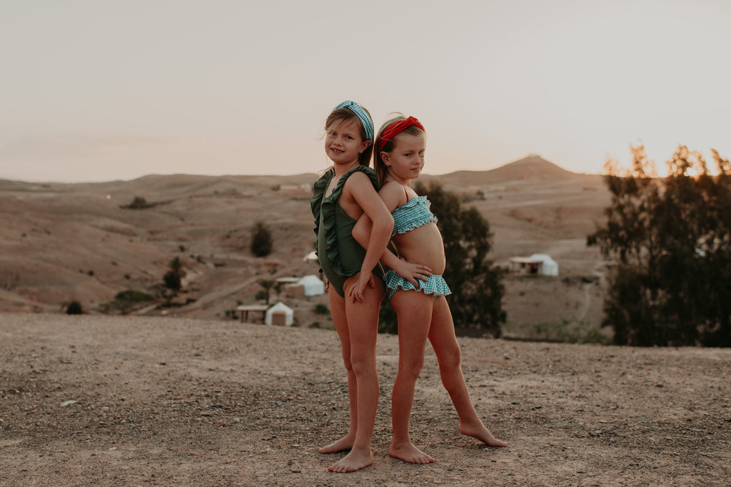 VICHY GREEN girls bikini bottom