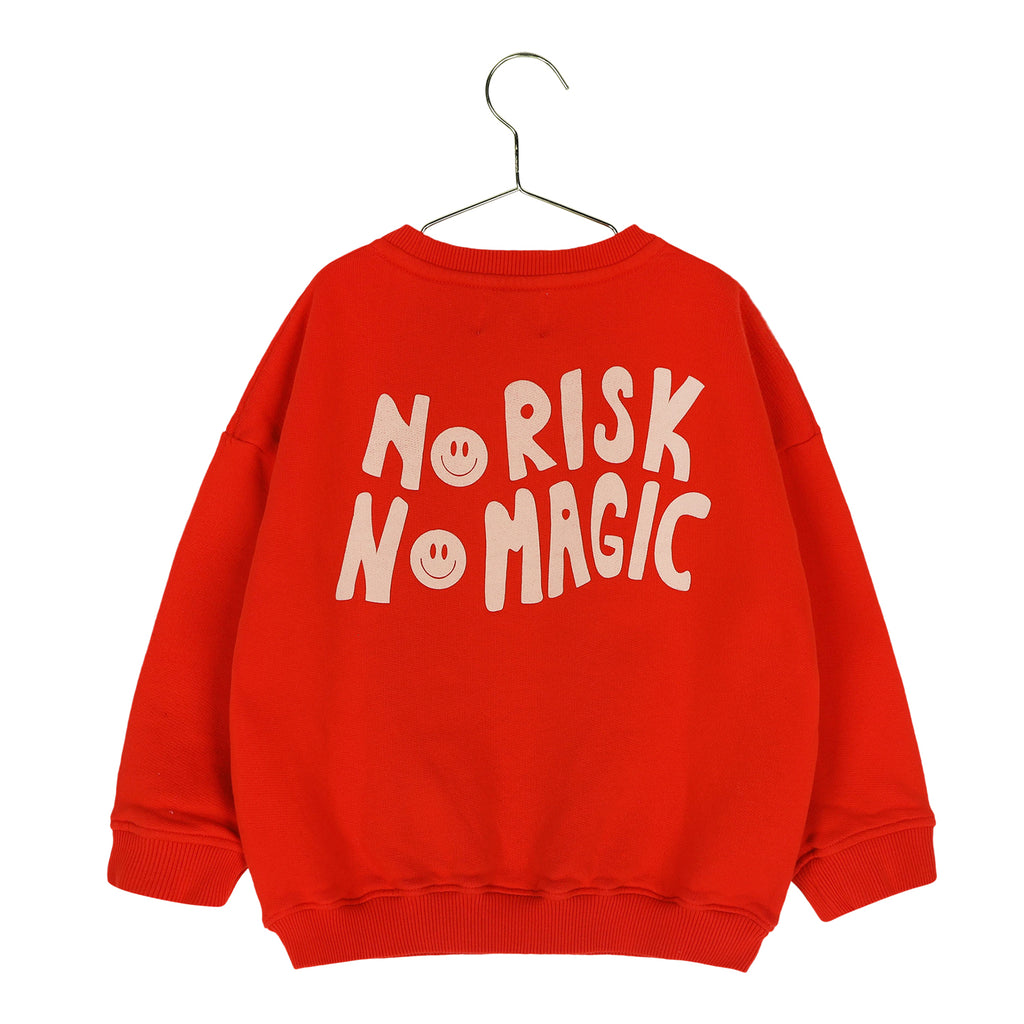 little fiery red NO RISK NO MAGIC loose fit