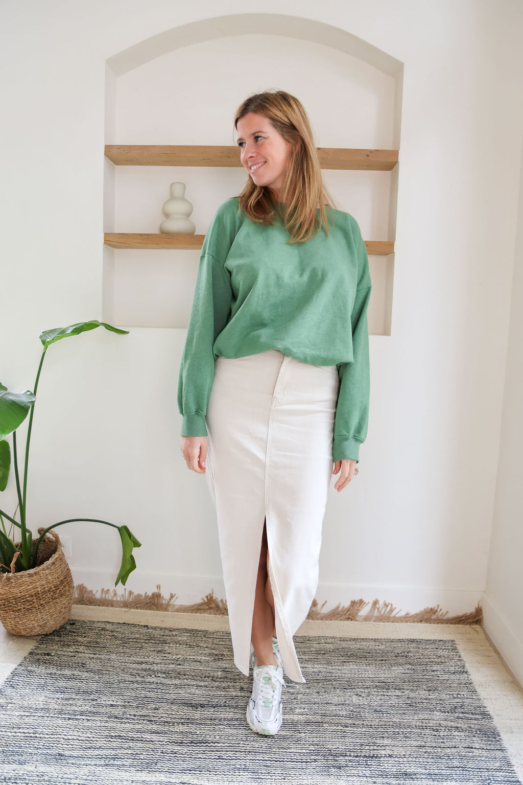 green LIVE BY THE SUN loose fit