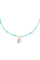 aqua shell NECKLACE